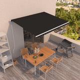 Vidaxl luifel erstreckt sich automatisch 400 x 350 cm Anthrazit -geläutet