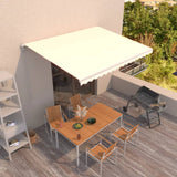 Vidaxl luifel erstreckt sich manuell 450 x 350 cm cremefarben.