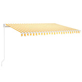 Vidaxl Luifel erstreckt sich manuell 450 x 350 cm gelb und weiß