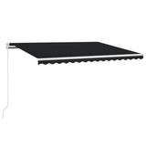 Vidaxl luifel erstreckt sich manuell 450 x 350 cm Anthrazit -ausgelöst