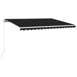 Vidaxl Luifel manuell ausziehbar mit LED 450x350 cm Anthrazitfarbe
