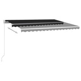 Vidaxl Luifel manuell ausziehbar mit LED 450x350 cm Anthrazitfarbe