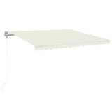 Vidaxl Luifel Automatik mit LED- und Windsensor 450x350 cm Creme Farbe