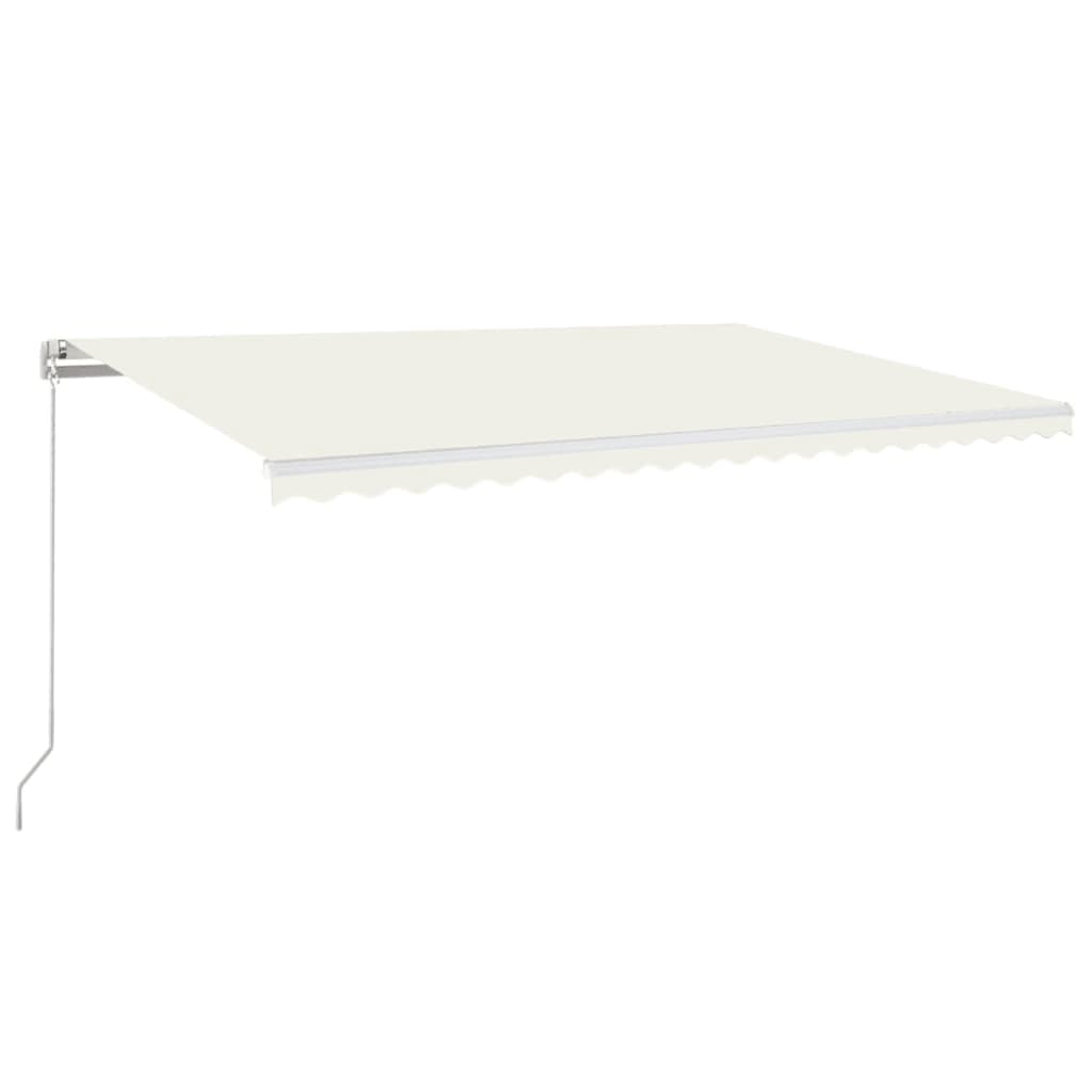Vidaxl luifel erstreckt sich manuell 500x350 cm cremefarben.