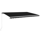 Vidaxl luifel erstreckt sich manuell 500x350 cm Anthrazit -ausgelöst
