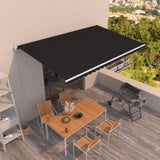 Vidaxl luifel erstreckt sich manuell 500x350 cm Anthrazit -ausgelöst