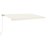 Vidaxl luifel manuell ausziehbar mit LED 500x350 cm cremefarben