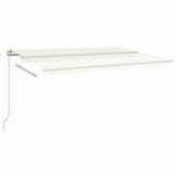 Vidaxl luifel manuell ausziehbar mit LED 500x350 cm cremefarben