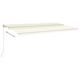Vidaxl Luifel mit LED 600x350 cm cremefarbener geleitet