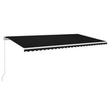 Vidaxl Luifel manuell ausziehbar mit LED 600x350 cm Anthrazitfarbe