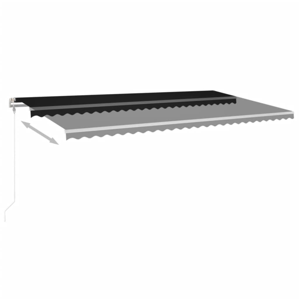 Vidaxl luifel Automatisch erweiterbar 600 x 350 cm Anthrazit -ausgelöst