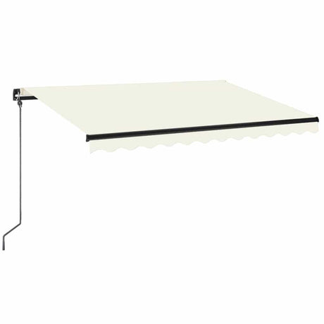 Vidaxx Markise manuell ausziehbar mit LED 350x250 cm cremefarben