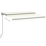 Vidaxl Luifel Automatik mit LED- und Windsensor 350x250 cm Creme Farbe