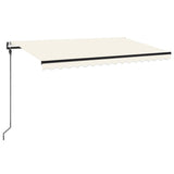 Vidaxl Luifel Automatik mit LED- und Windsensor 450x300 cm Creme Farbe