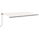 Vidaxl luifel manuell ausziehbar mit LED 500x300 cm cremefarben