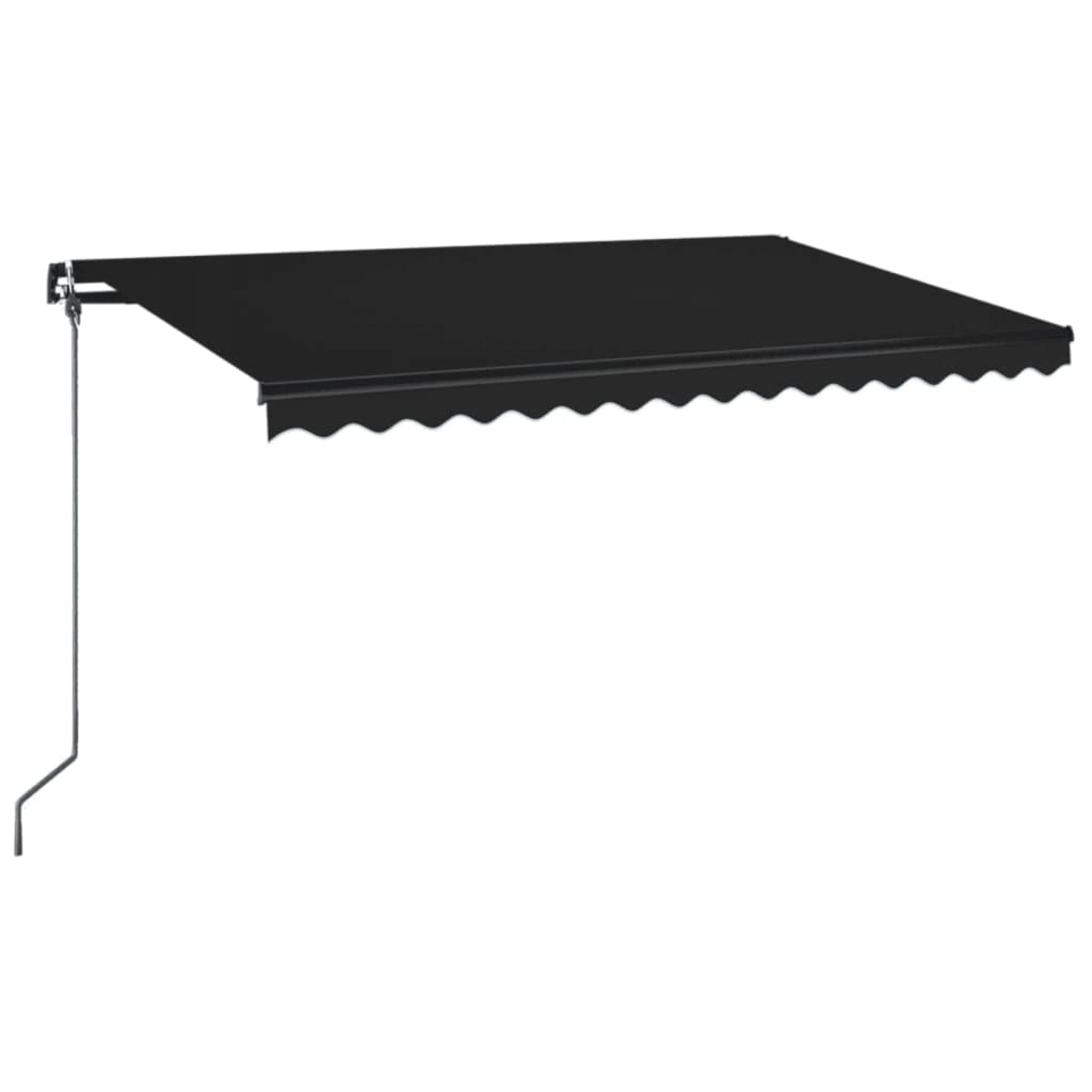 Vidaxl luifel erstreckt sich manuell 400 x 350 cm Anthrazit -ausgelöst