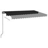 Vidaxl luifel erstreckt sich manuell 400 x 350 cm Anthrazit -ausgelöst