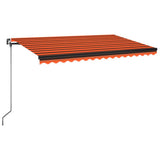 Vidaxl Luifel erstreckt sich manuell 400 x 350 cm orange und braun