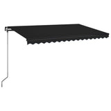 Vidaxl luifel manuell erweiterbar mit LED 400x350 cm Anthrazitfarbe
