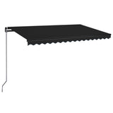 Vidaxl Luifel manuell ausziehbar mit LED 450x350 cm Anthrazitfarbe