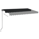 Vidaxl Luifel manuell ausziehbar mit LED 450x350 cm Anthrazitfarbe