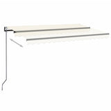 Vidaxl Luifel Automatik mit LED- und Windsensor 450x350 cm Creme Farbe