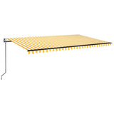VIDAXL LUIFEL Automatisch ausziehbar 500 x 350 cm gelb und weiß