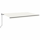 Vidaxl Luifel Automatik mit LED- und Windsensor 500x350 cm Creme Farbe