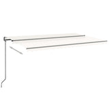 Vidaxl Luifel Automatik mit LED- und Windsensor 500x350 cm Creme Farbe