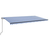 Vidaxl Luifel Automatisch erweiterbar 600x350 cm blau und weiß