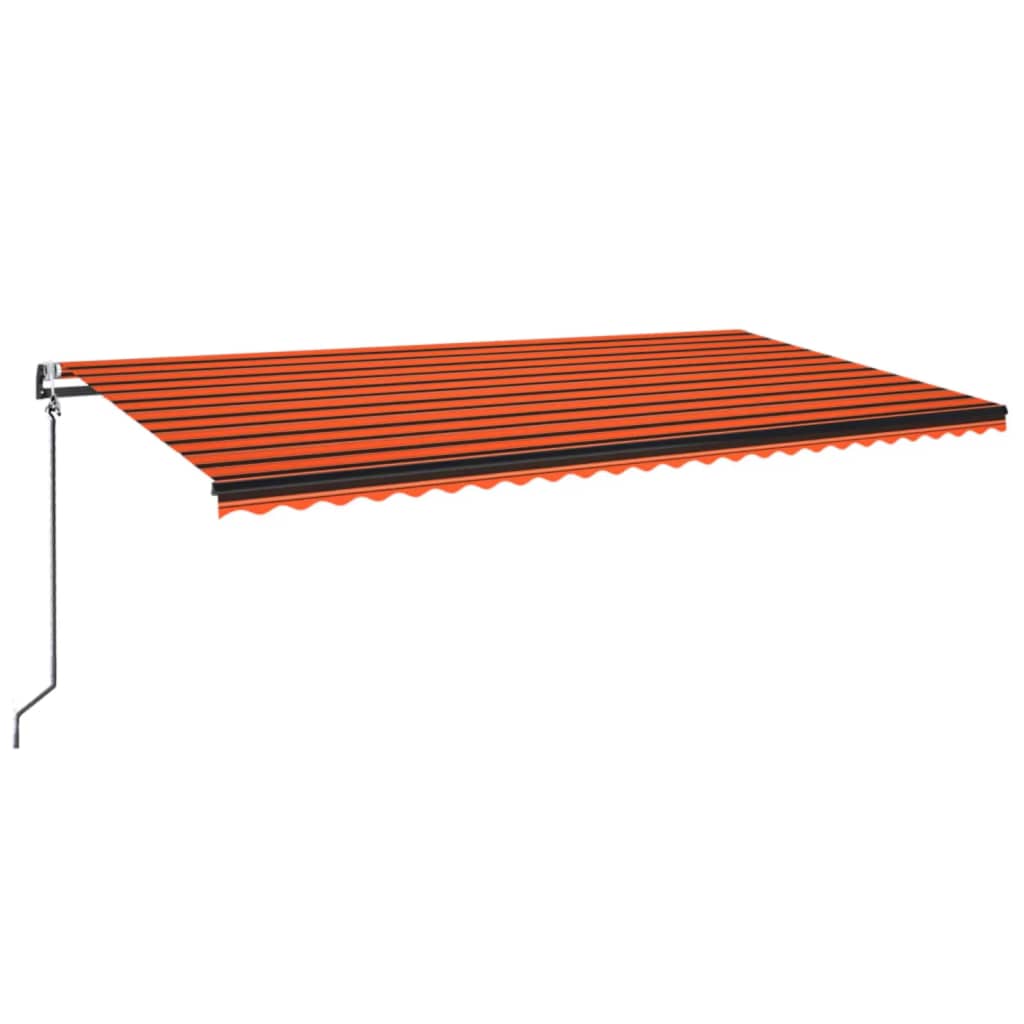 Vidaxl Luifel Automatik mit LED -Windsensor 600x350 cm Orange Braun