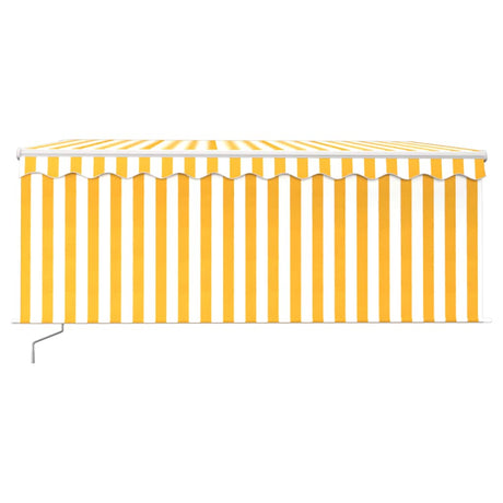 Vidaxl luifel manuell ausziehbar mit Roller Blind 3,5 x 2,5 m gelbes Weiß
