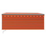 Vidaxl luifel handmatig uittrekbaar rolgordijn 3,5x2,5 m oranje bruin