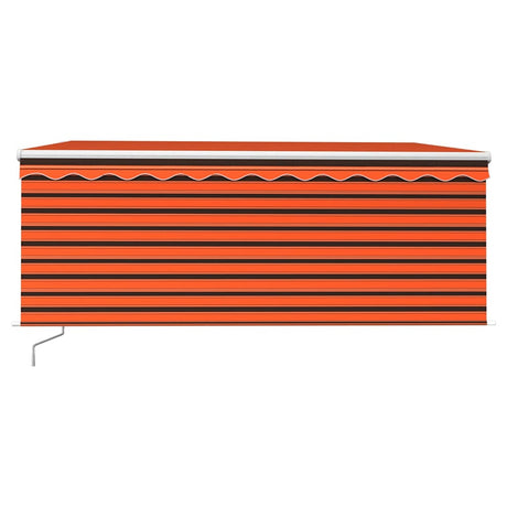 Vidaxl luifel handmatig uittrekbaar rolgordijn 3,5x2,5 m oranje bruin