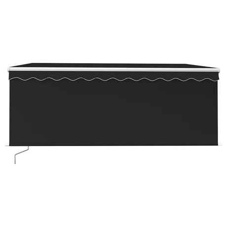 Vidaxx Markise manuell ausziehbares Rollo LED 3,5x2,5 m Anthrazit