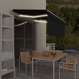 Vidaxx Markise mit Rollo, LED und Windsensor 3,5x2,5 m Anthrazit