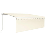 Vidaxl luifel mit Roller Blind 4x3 M cremefarbene gelenkt