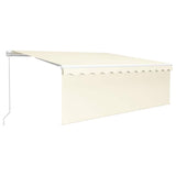 Vidaxx Markise manuell ausziehbar mit Rollo 4x3 m cremefarben