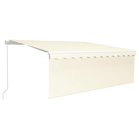 Vidaxx Markise manuell ausziehbar mit Rollo 4x3 m cremefarben