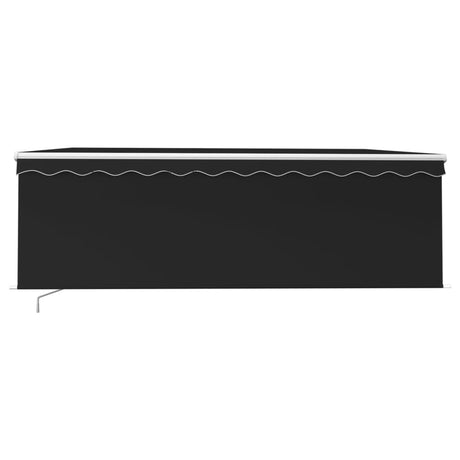 Vidaxl Luifel mit Roller Blind 4x3 m Anthrazit manuell ausziehbar