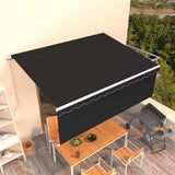 Vidaxx Markise manuell ausziehbar mit Rollo 4x3 m Anthrazit