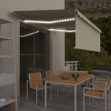 Vidaxl Luifel mit Rollerblind und 4x3 M -Creme manuell ausziehbar