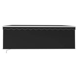 Vidaxl Luifel mit Roller Blind LED 4x3 m Anthrazit manuell ausziehbar