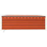 vidaXL Markise manuell ausziehbares Rollo LED 4x3 m Orange Braun