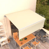 Vidaxl luifel exponierbar mit Roller Blind 4x3 M Creme Farbe