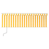 Vidaxl luifel exponierbar mit Roller Blind 4x3 m gelb und weiß