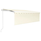 Vidaxl Luifel Automatik mit Rollenblind-, LED- und Windsensor 4x3m -Creme