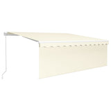Vidaxl luifel manuell ausziehbar mit Roller Blind 4,5x3 M Creme Farbe