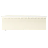 Vidaxl luifel manuell ausziehbar mit Roller Blind LED 4,5 x 3 m Creme