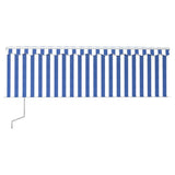 Vidaxl luifel exponierbar mit Roller Blind 4,5x3 m blau weiß